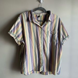 Striped button down shirt